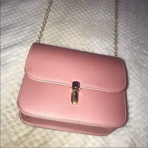 Pink purse with chain